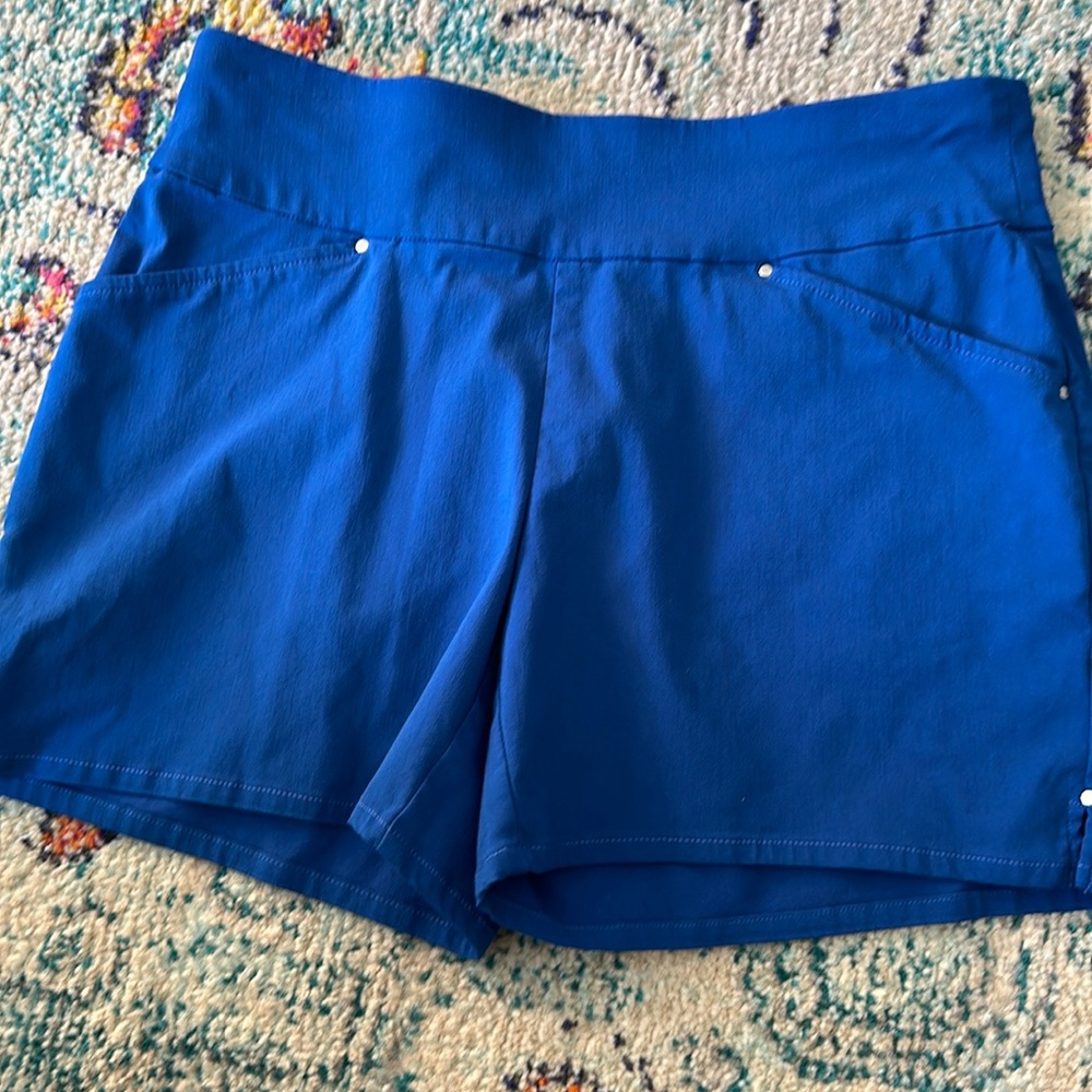 Navy Blue Mid Rise Pull On INC Shorts Size 8